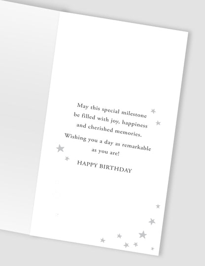 100 Today Balloon Bonanza Hand-Finished Champagne Birthday Card