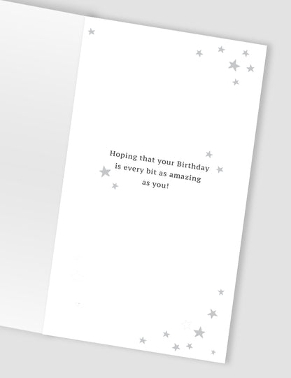 Best Son In The World Galactic Adventure Hand-Finished Champagne Birthday Card