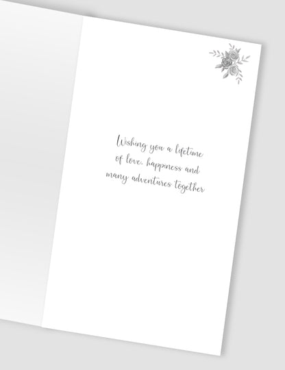 Congratulations On Your Wedding Day Hand-Finished Champagne Wedding Card