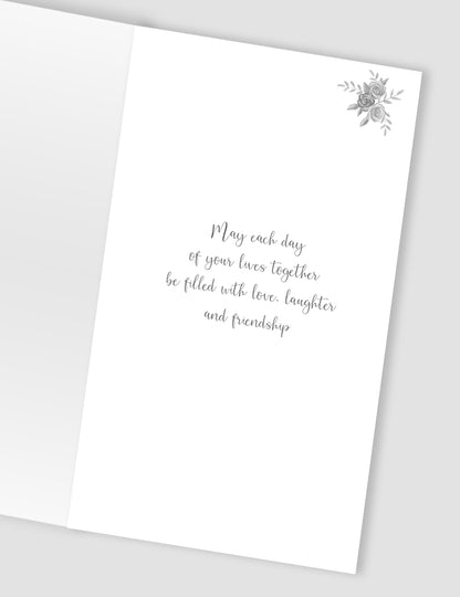 Congratulations On Your Wedding Day Hand-Finished Champagne Wedding Card