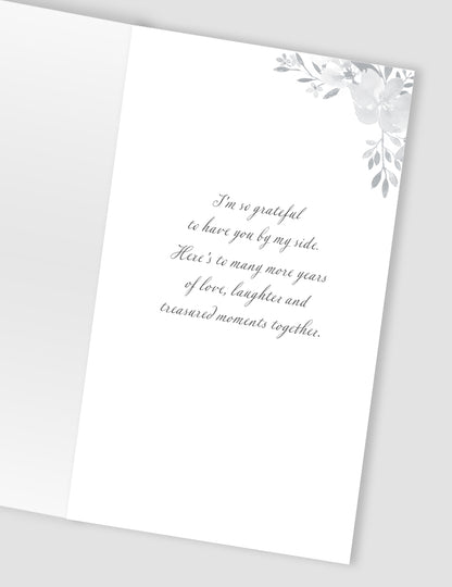 With Love On Our Anniversary Bubbly Blooms Hand-Finished Anniversary Card