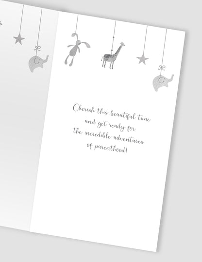 Congratulations You're Having A Baby Expectant Mum Hand-Finished Greeting Card