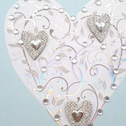 Diamond Anniversary Card 60 Years Champagne Hand-Finished Embellished  Design