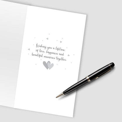 Wedding Day Card Congratulations Champagne Hand-Finished Embellished Cake Design