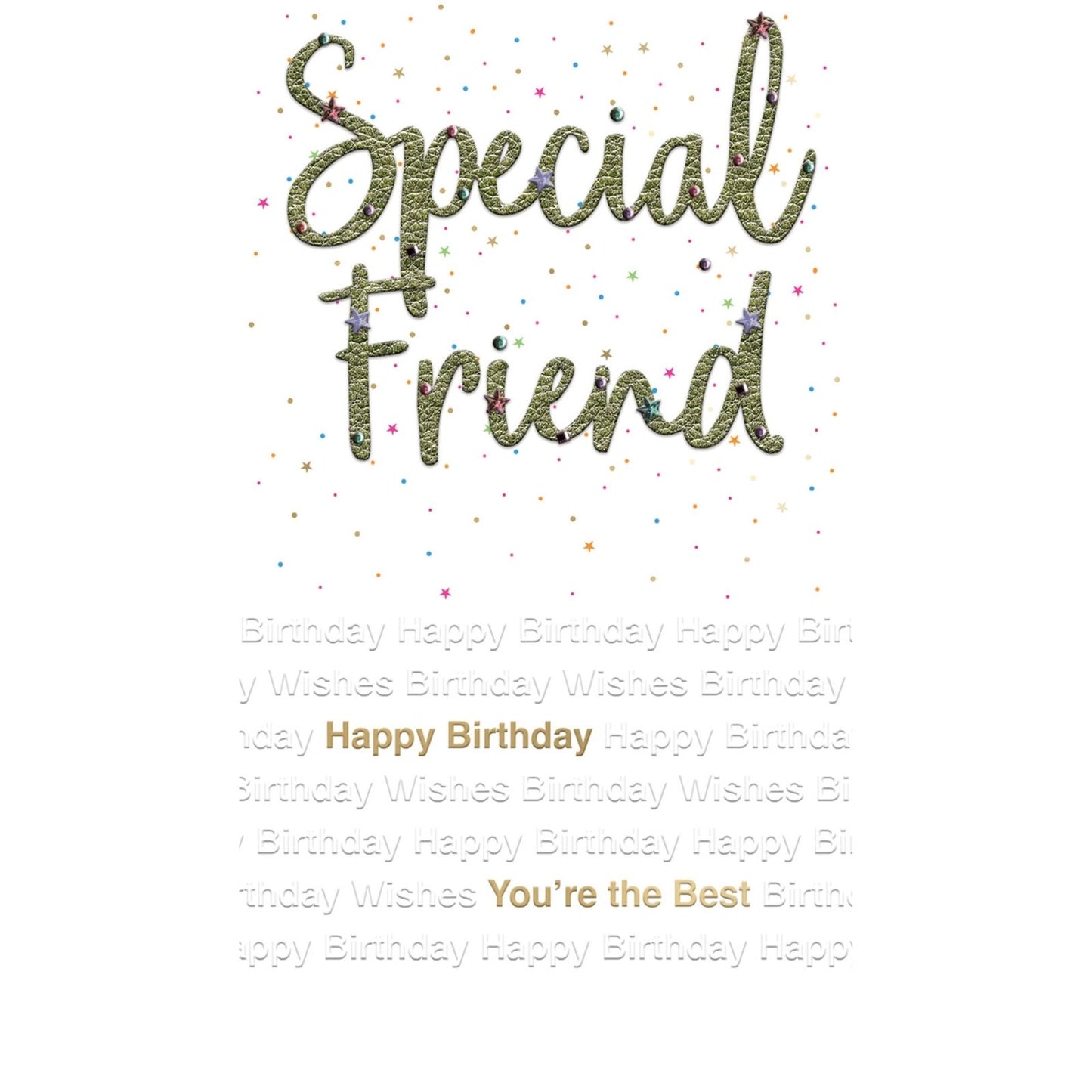 Special Friend Birthday Card For Her Champagne Hand-Finished Embellished  Design
