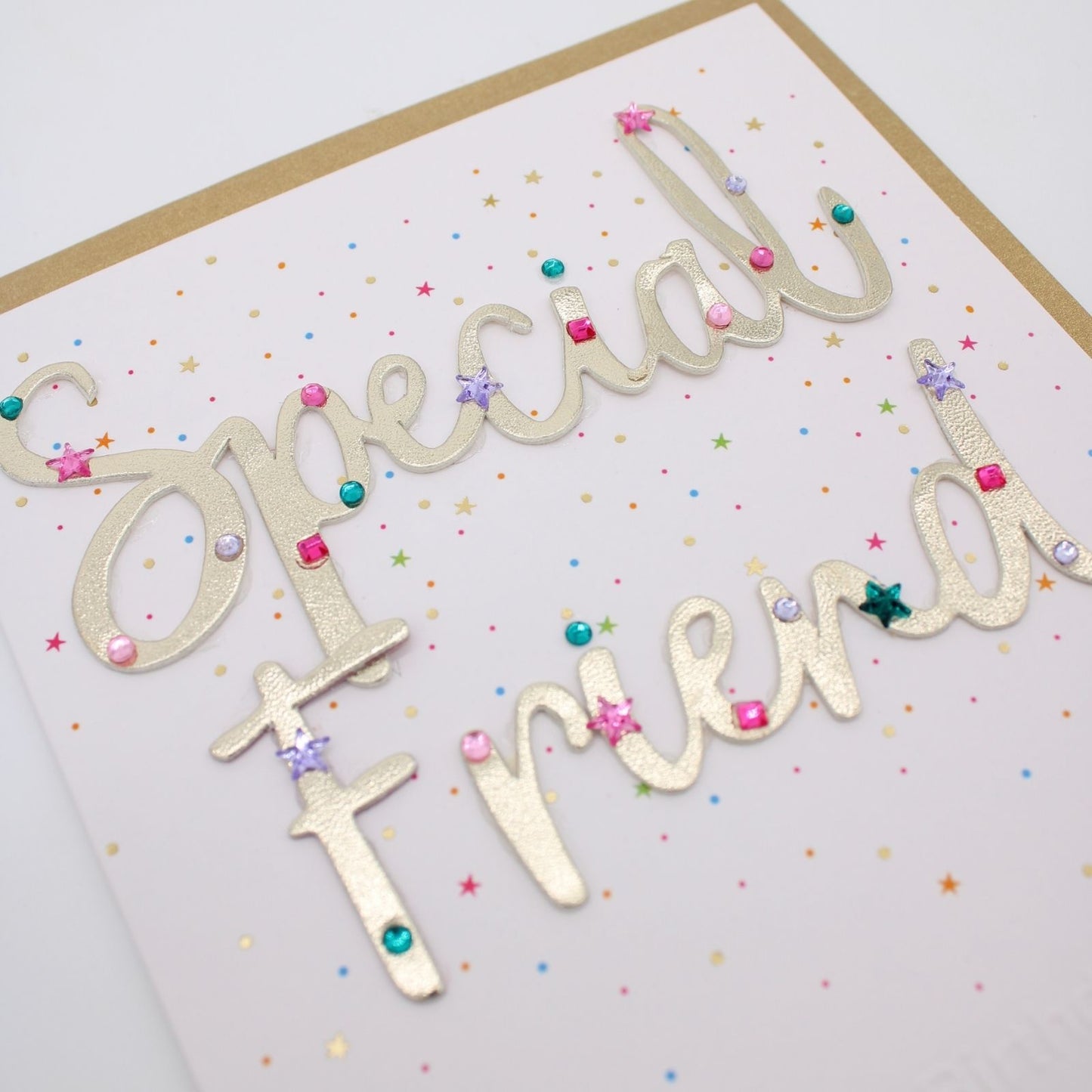 Special Friend Birthday Card For Her Champagne Hand-Finished Embellished  Design