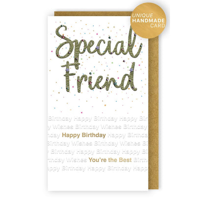 Special Friend Birthday Card For Her Champagne Hand-Finished Embellished  Design