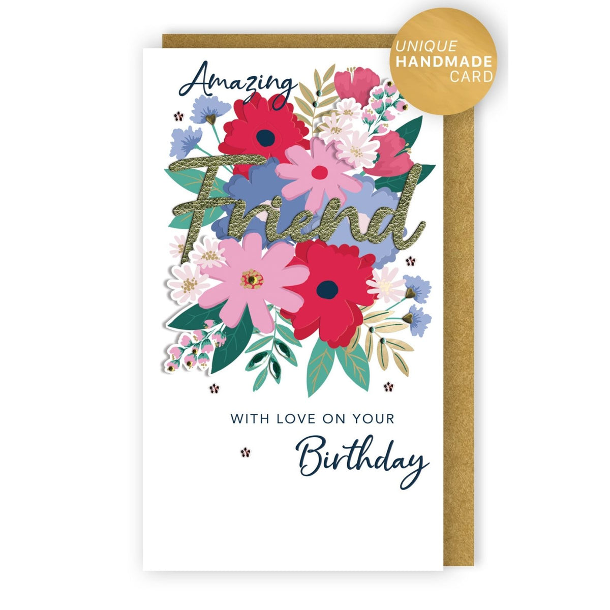 Amazing Friend Birthday Card For Her Champagne Hand-Finished Embellished  Design