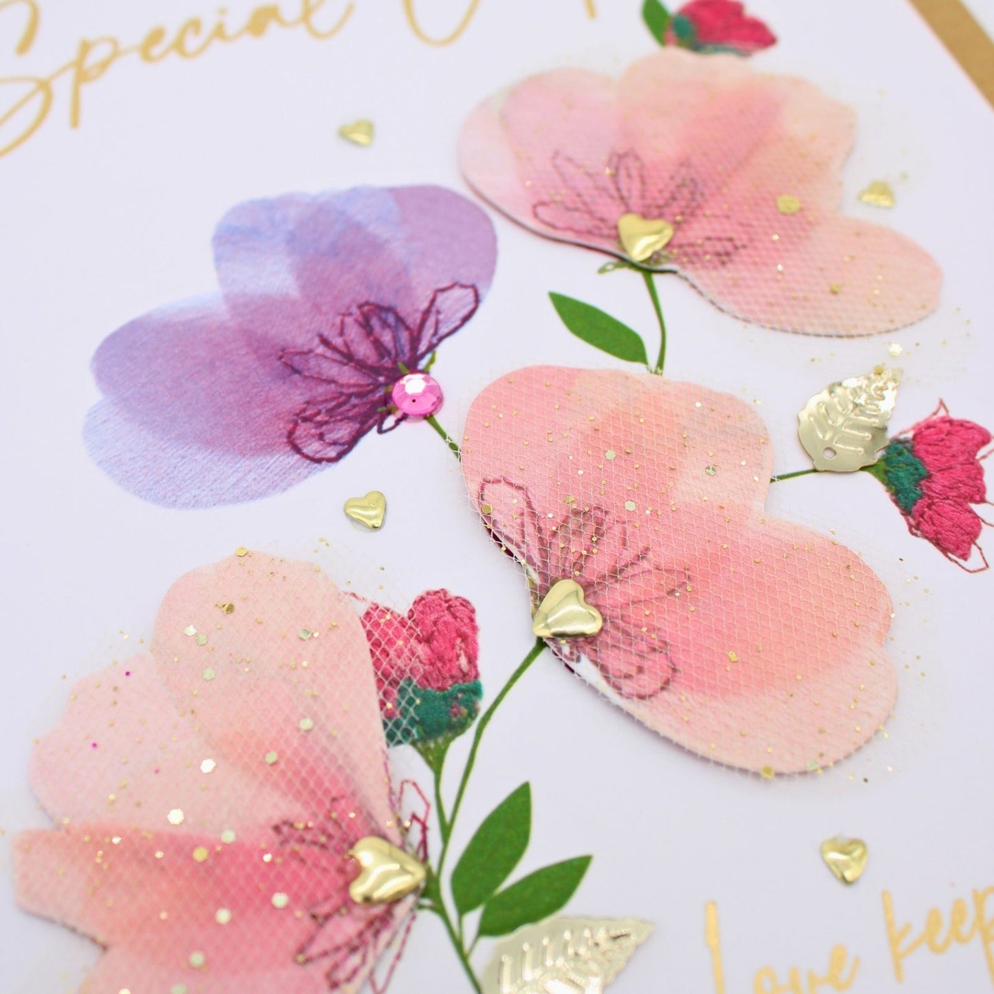 Happy Anniversary Card For Couple Champagne Hand-Finished Embellished  Design