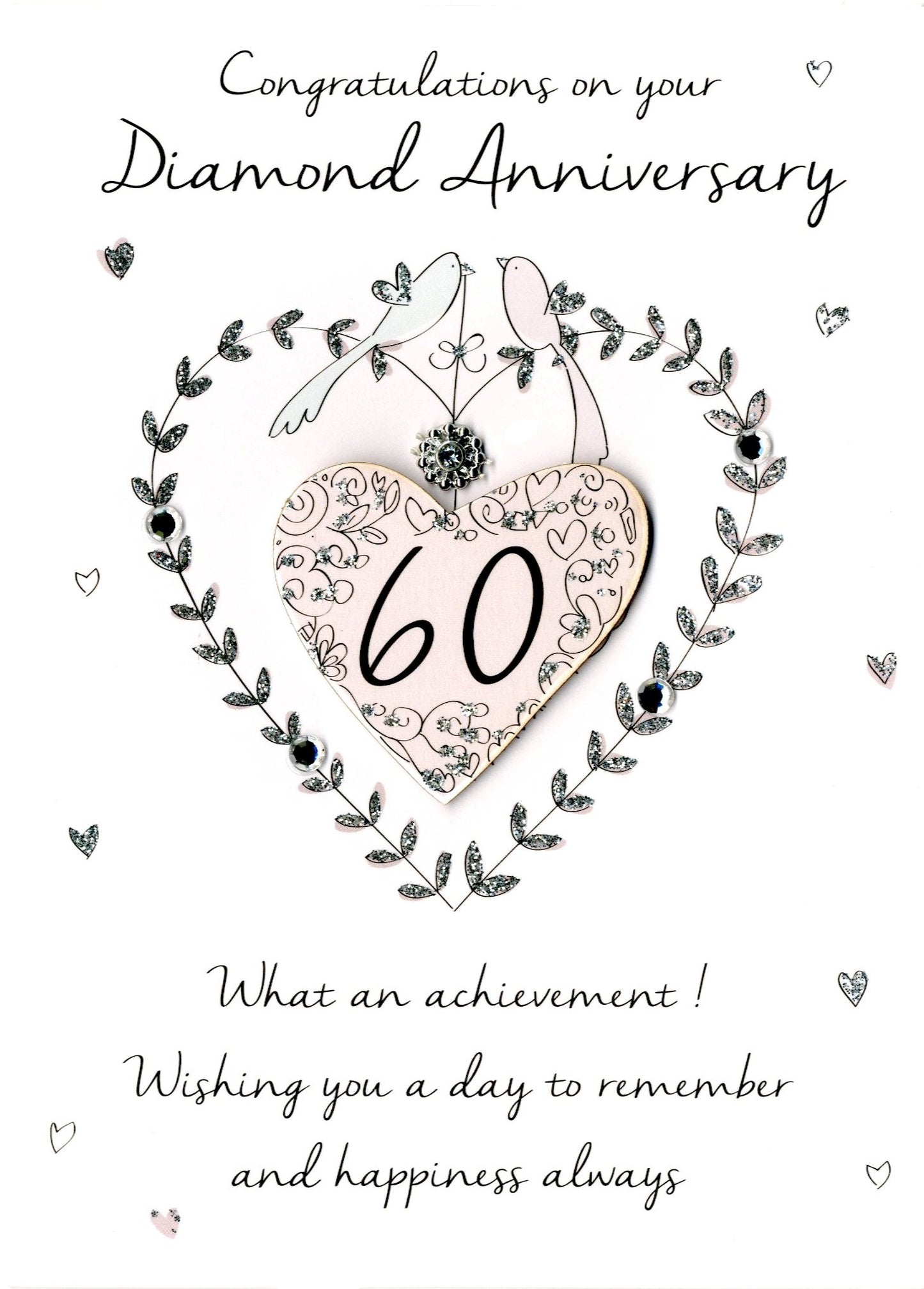 60th Diamond Anniversary Greeting Card Second Nature Just To Say Cards