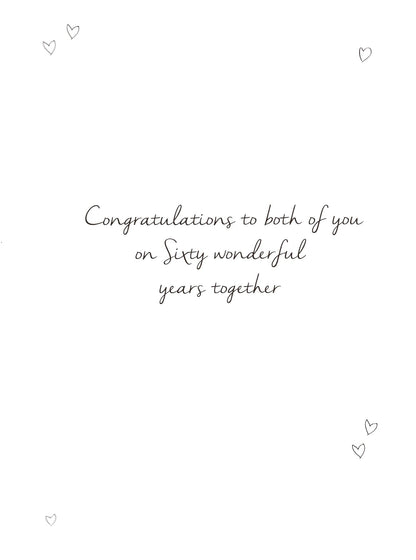 60th Diamond Anniversary Greeting Card Second Nature Just To Say Cards