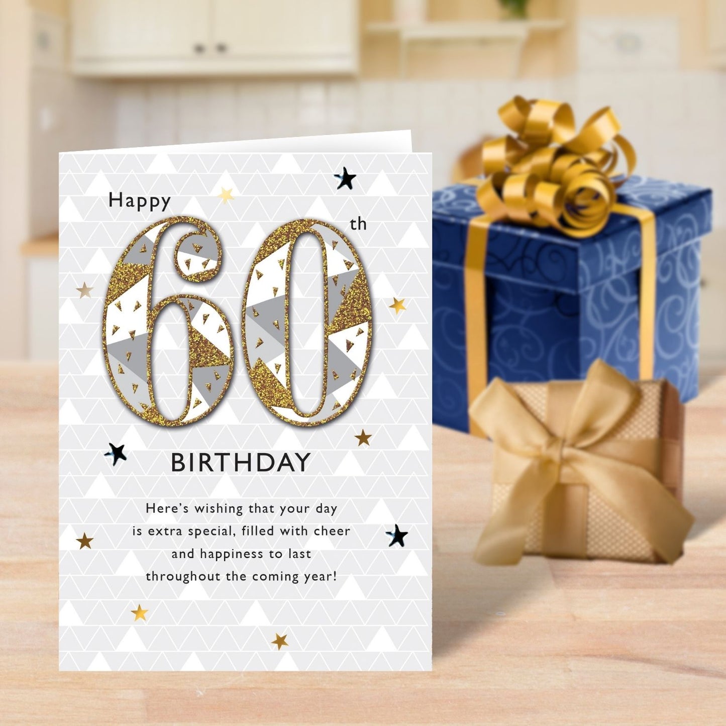 Happy 60th Embellished Birthday Greeting Card