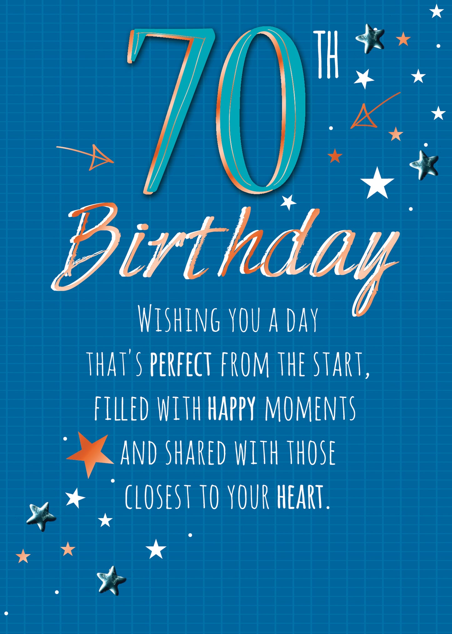 Male 70th Birthday Greeting Card