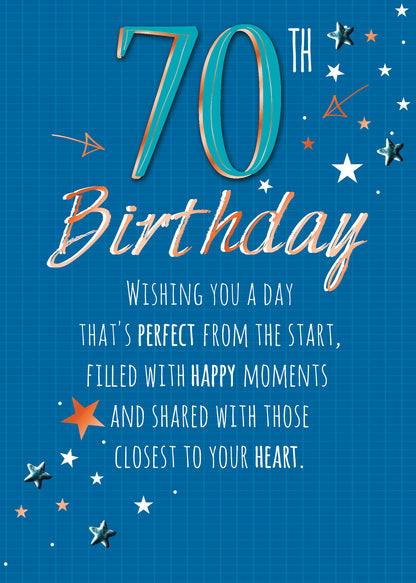 Male 70th Birthday Greeting Card