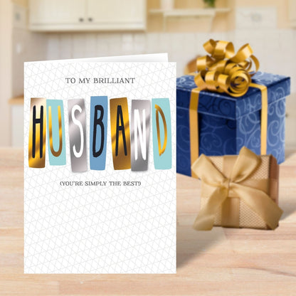 To My Brilliant Husband Birthday Greeting Card