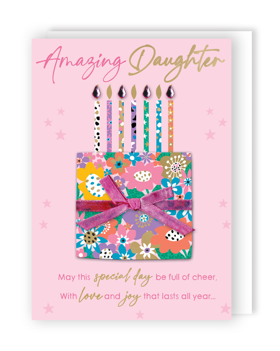 Amazing Daughter Special Day Birthday Bliss Hand-Finished Birthday Greeting Card
