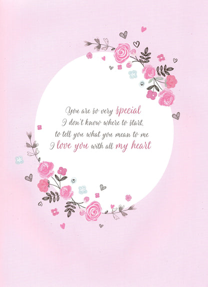To The One I Love Happy Birthday Luxury Lavish Keepsake Greeting Card