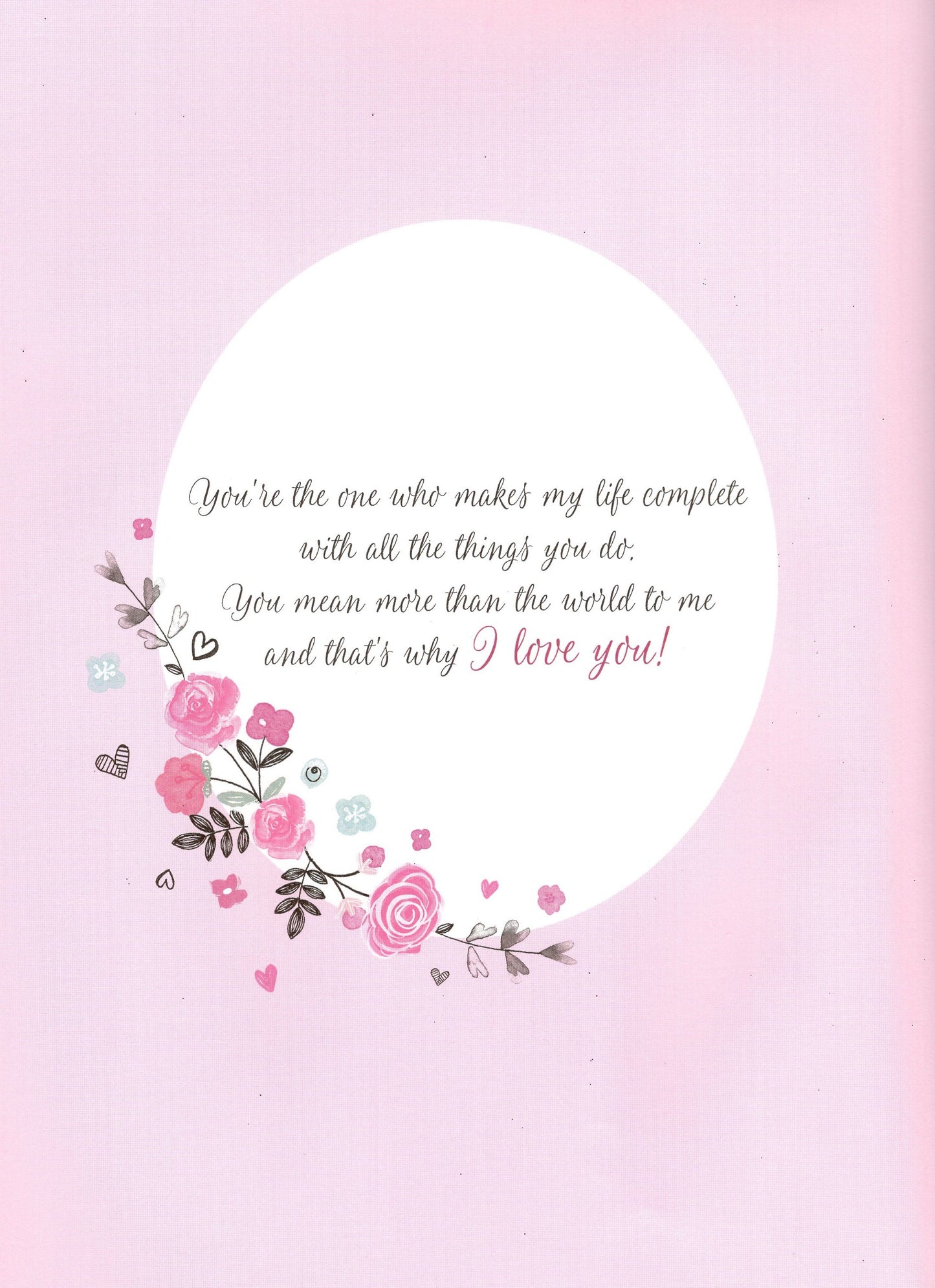 To The One I Love Happy Birthday Luxury Lavish Keepsake Greeting Card