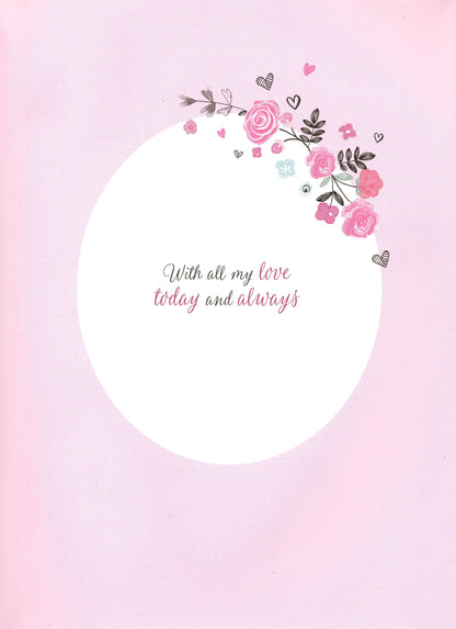 To The One I Love Happy Birthday Luxury Lavish Keepsake Greeting Card