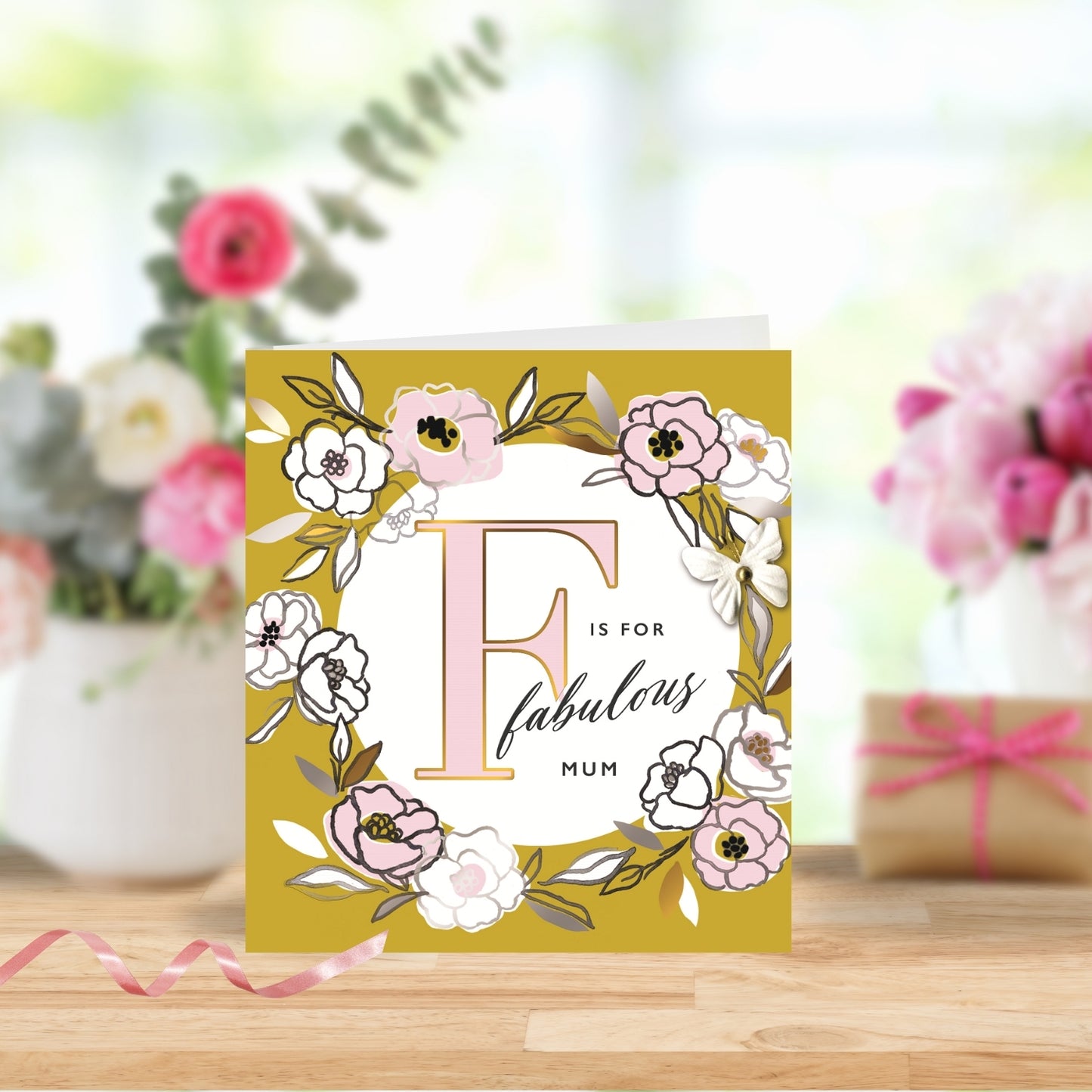 F Is For Fabulous Mum Mother's Day Greeting Card