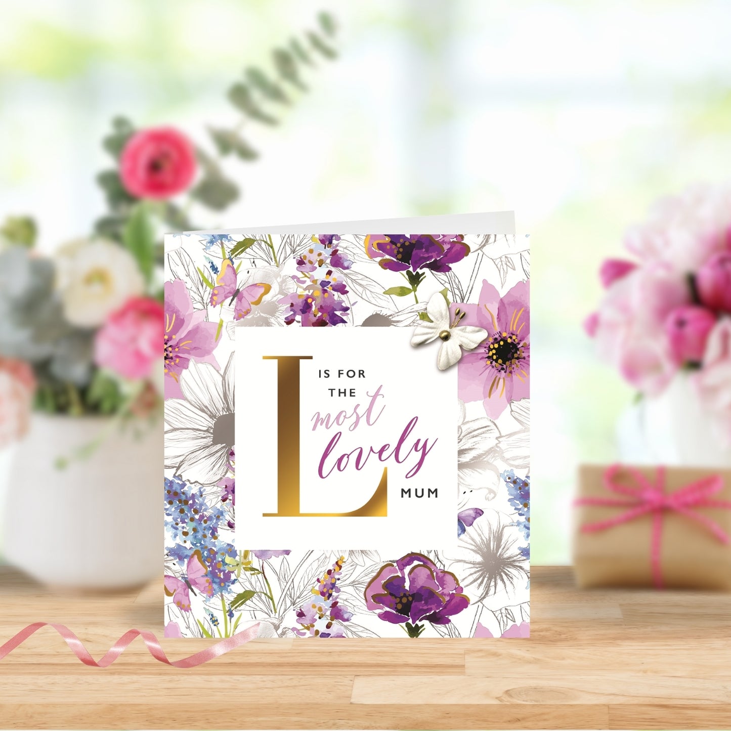 L Is For The Most Lovely Mum Mother's Day Greeting Card