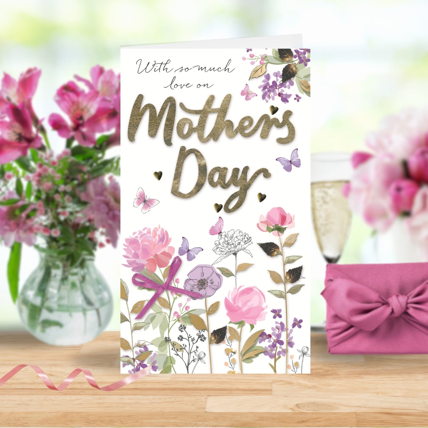 With So Much Love Floral Embellished Mother's Day Card