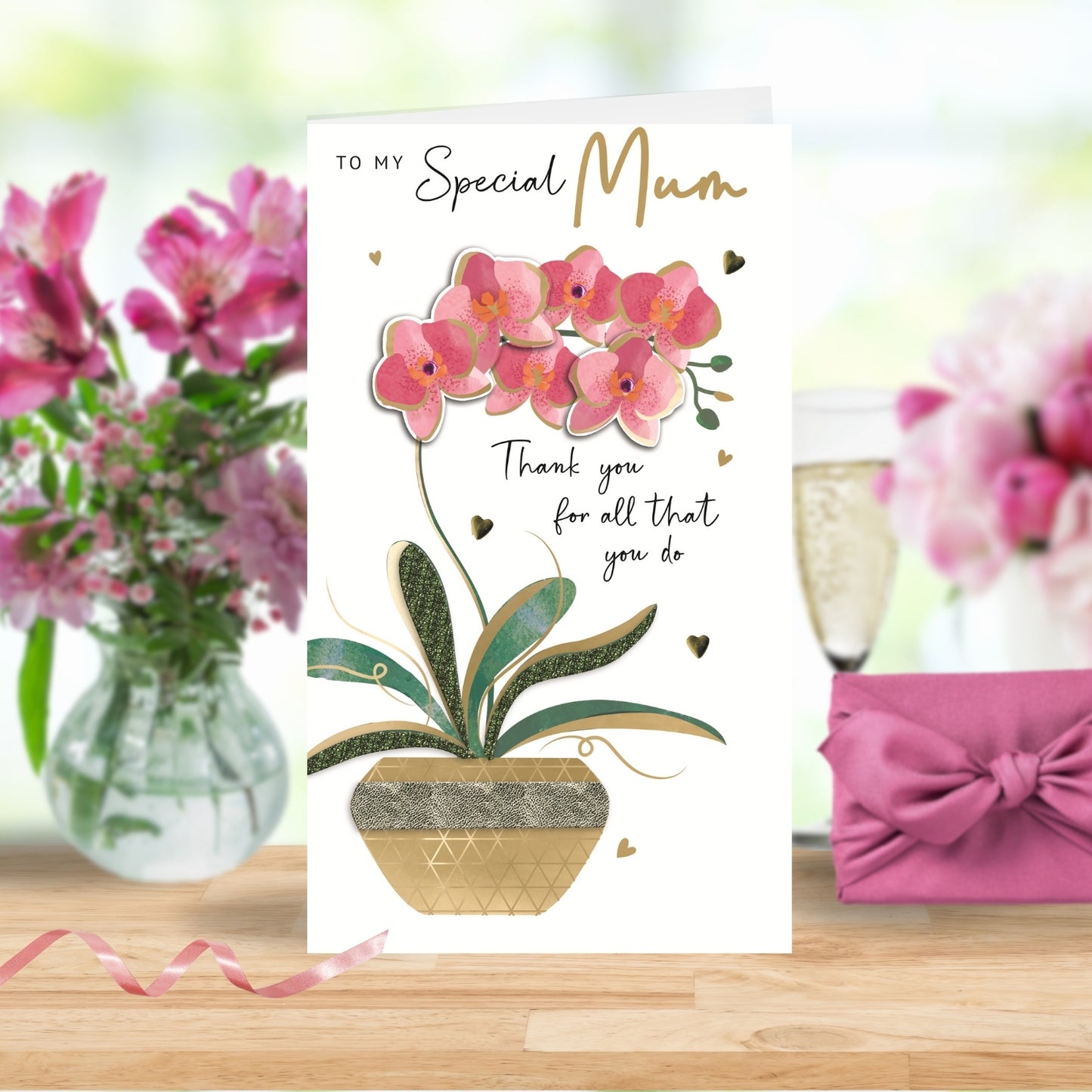 My Special Mum Thank You Embellished Mother's Day Card