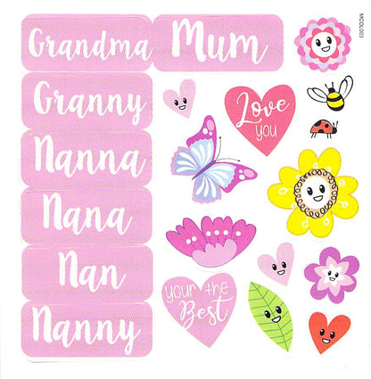 Just For You Nana Colour-Me-In Mother's Day Greeting Card With Stickers