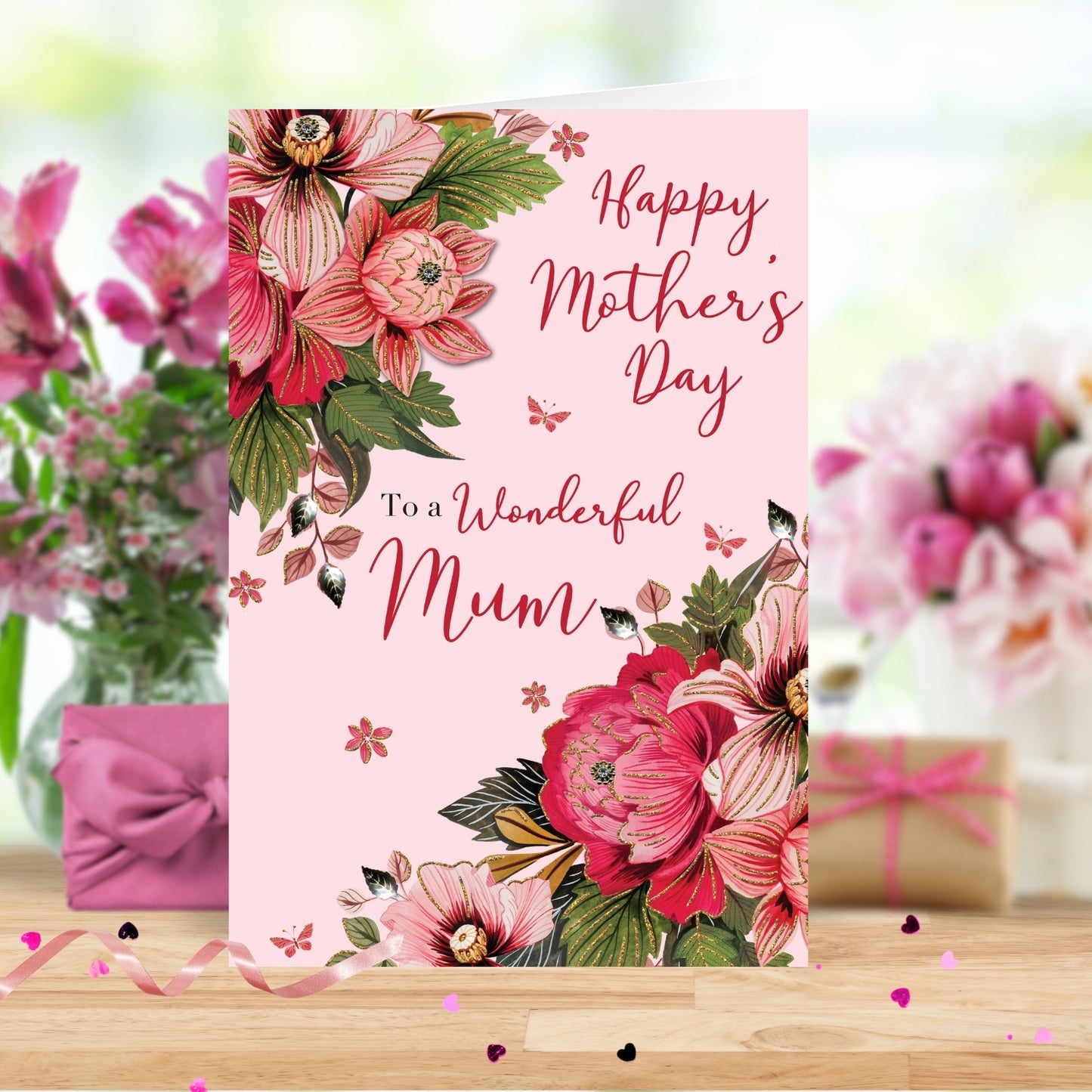 Boxed Wonderful Mum Embellished Mother's Day Greeting Card