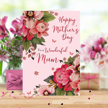 Boxed Wonderful Mum Embellished Mother's Day Greeting Card