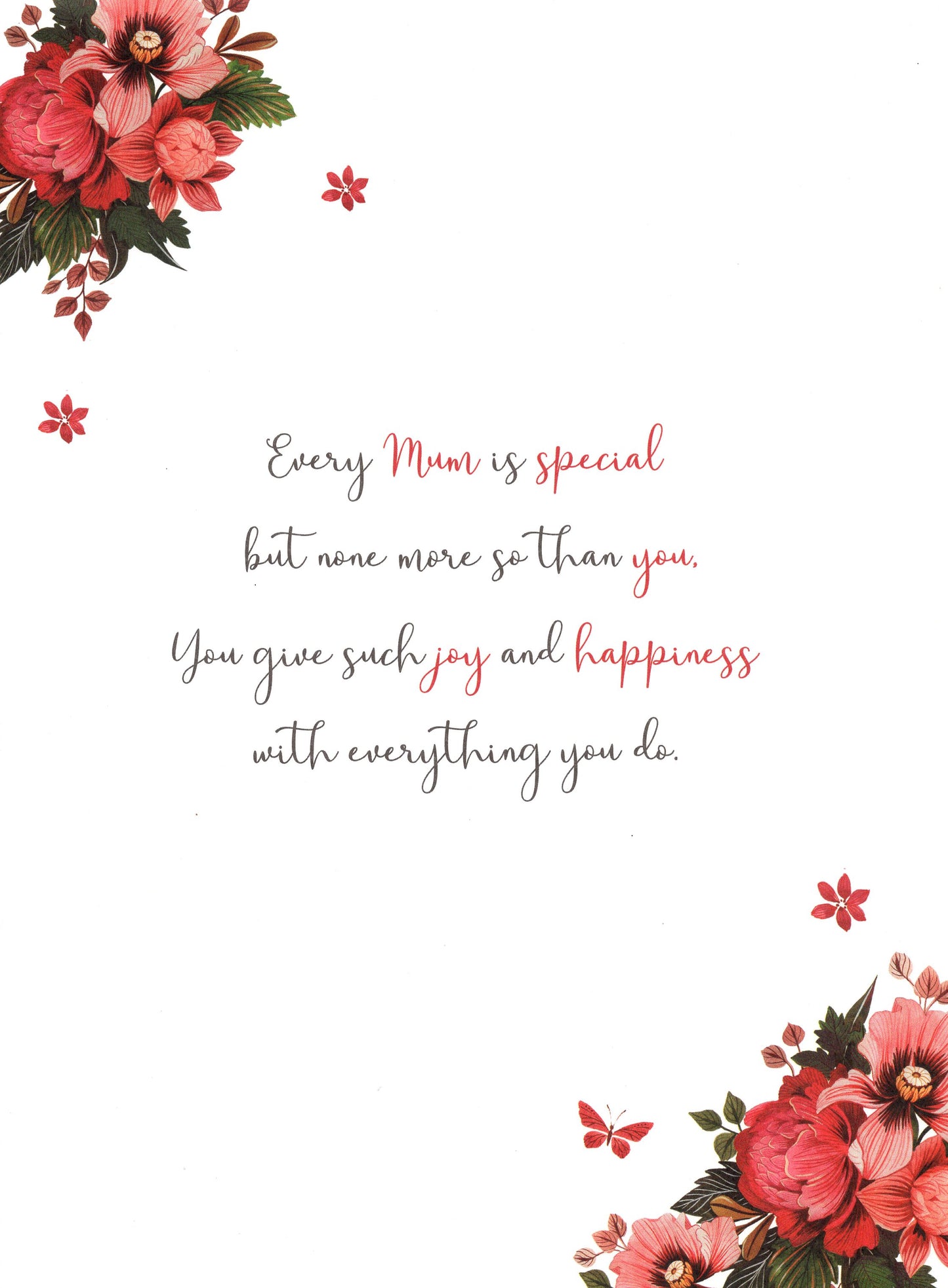 To A Wonderful Mum Embellished Mother's Day Greeting Card