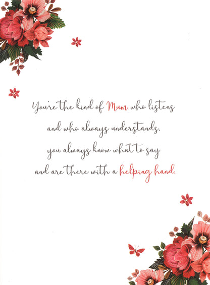 With Lots Of Love Mum Embellished Mother's Day Greeting Card