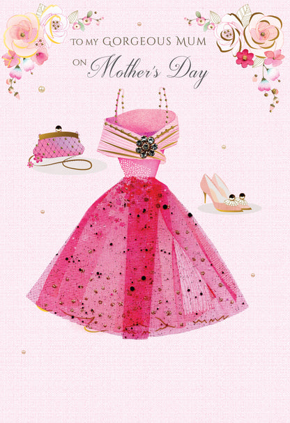 Mother's Day Card Gorgeous Mum Pretty Dress