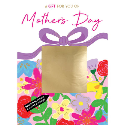 Mother's Day Greeting Card A Gift For You Scratch-To-Reveal Secret Message Card