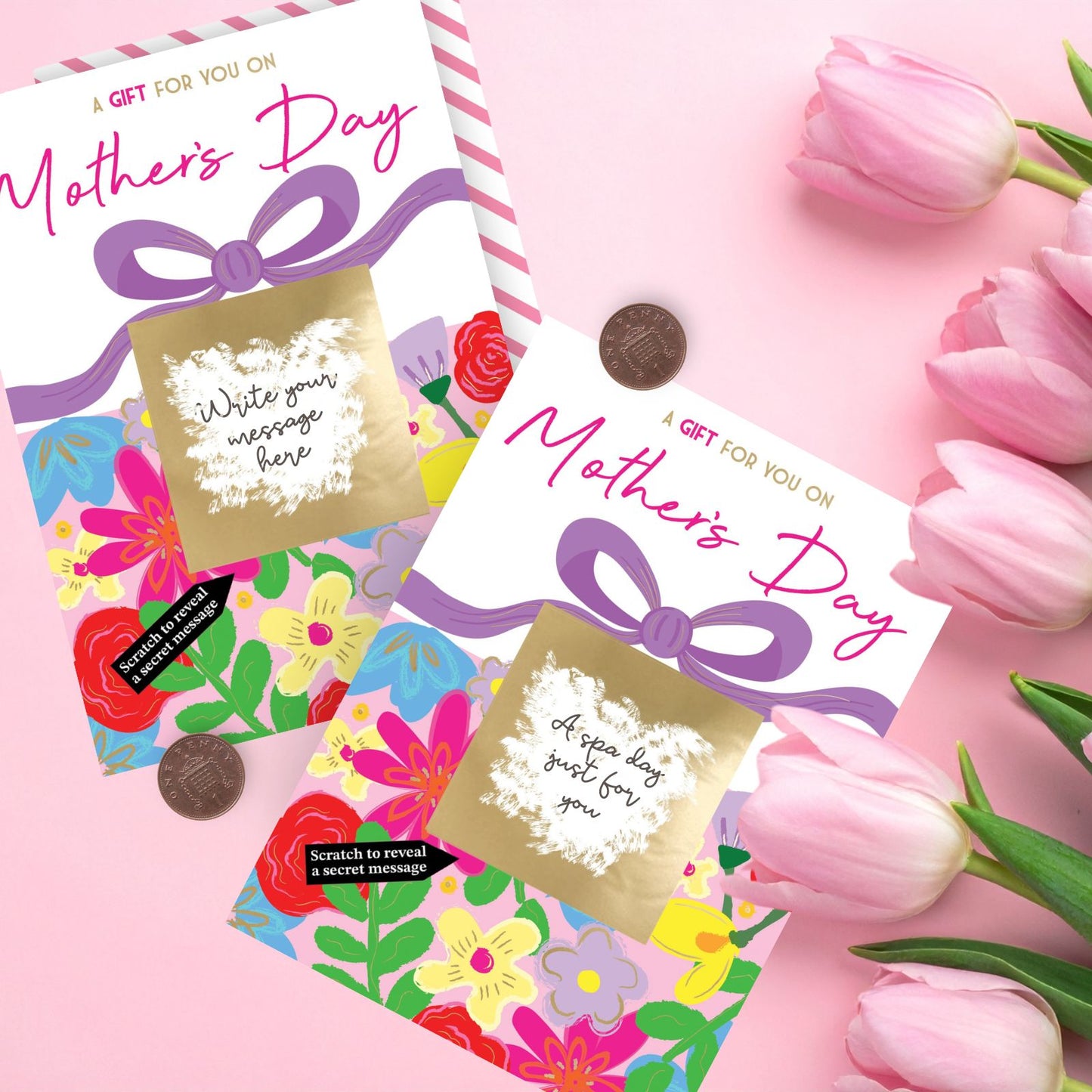 Mother's Day Greeting Card A Gift For You Scratch-To-Reveal Secret Message Card