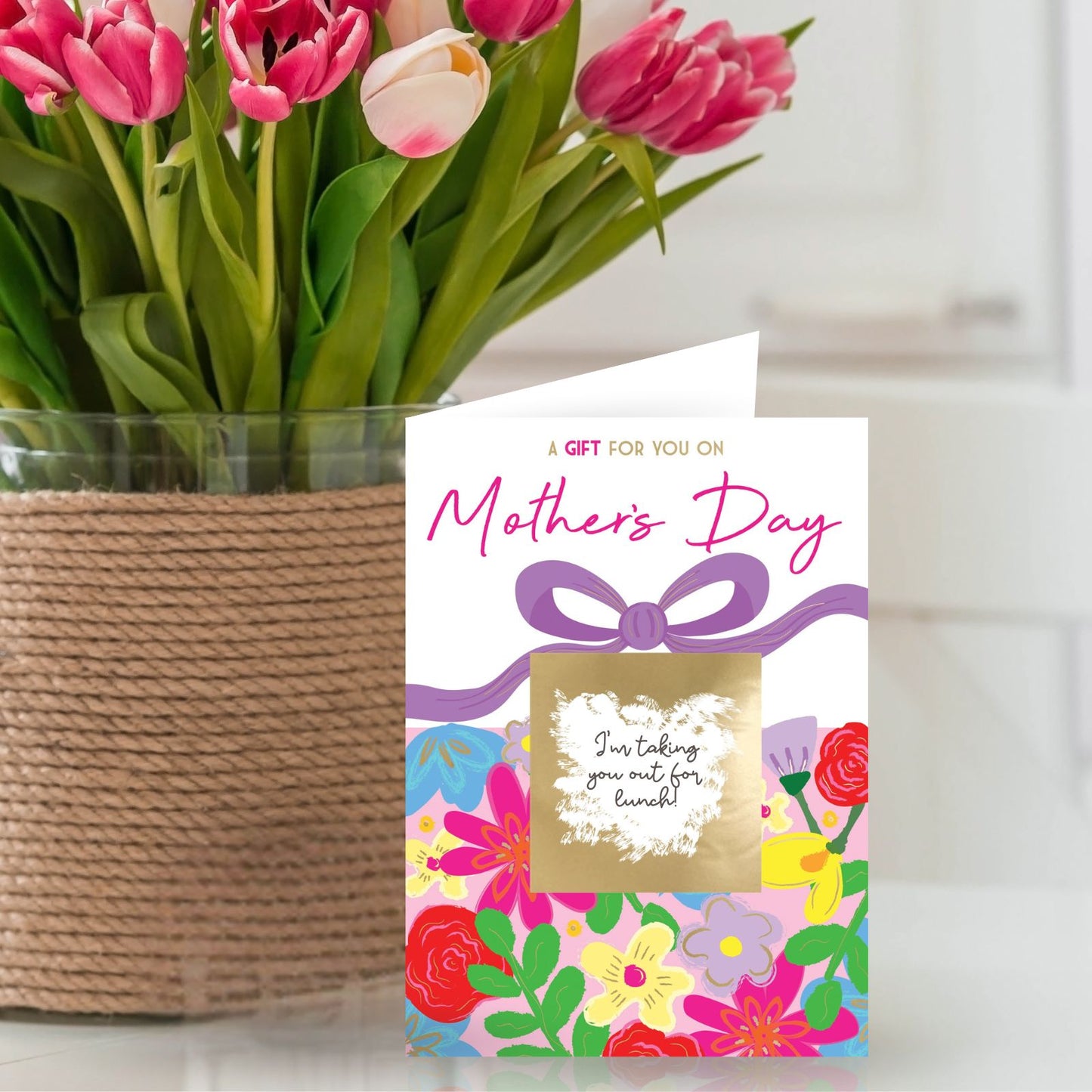 Mother's Day Greeting Card A Gift For You Scratch-To-Reveal Secret Message Card