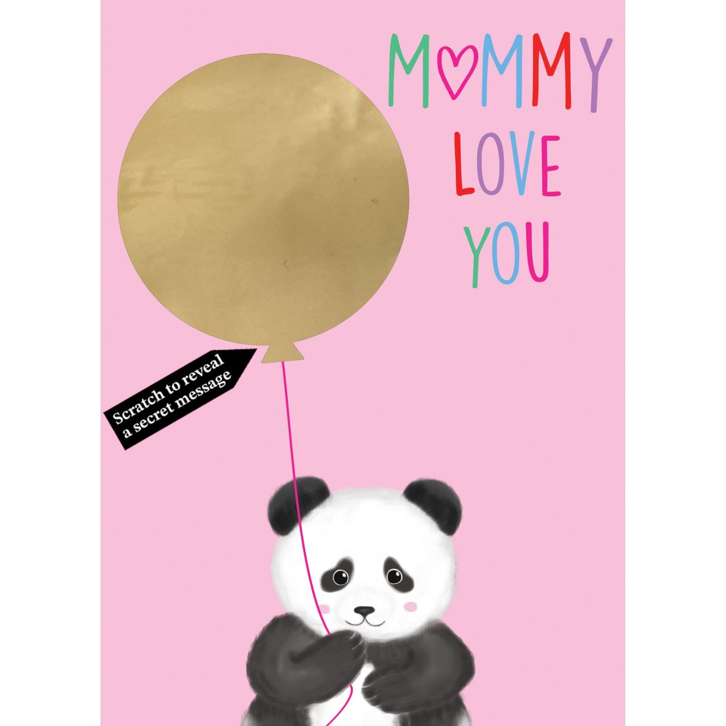 Mother's Day Greeting Card For Mummy Panda Scratch-To-Reveal Secret Message Card