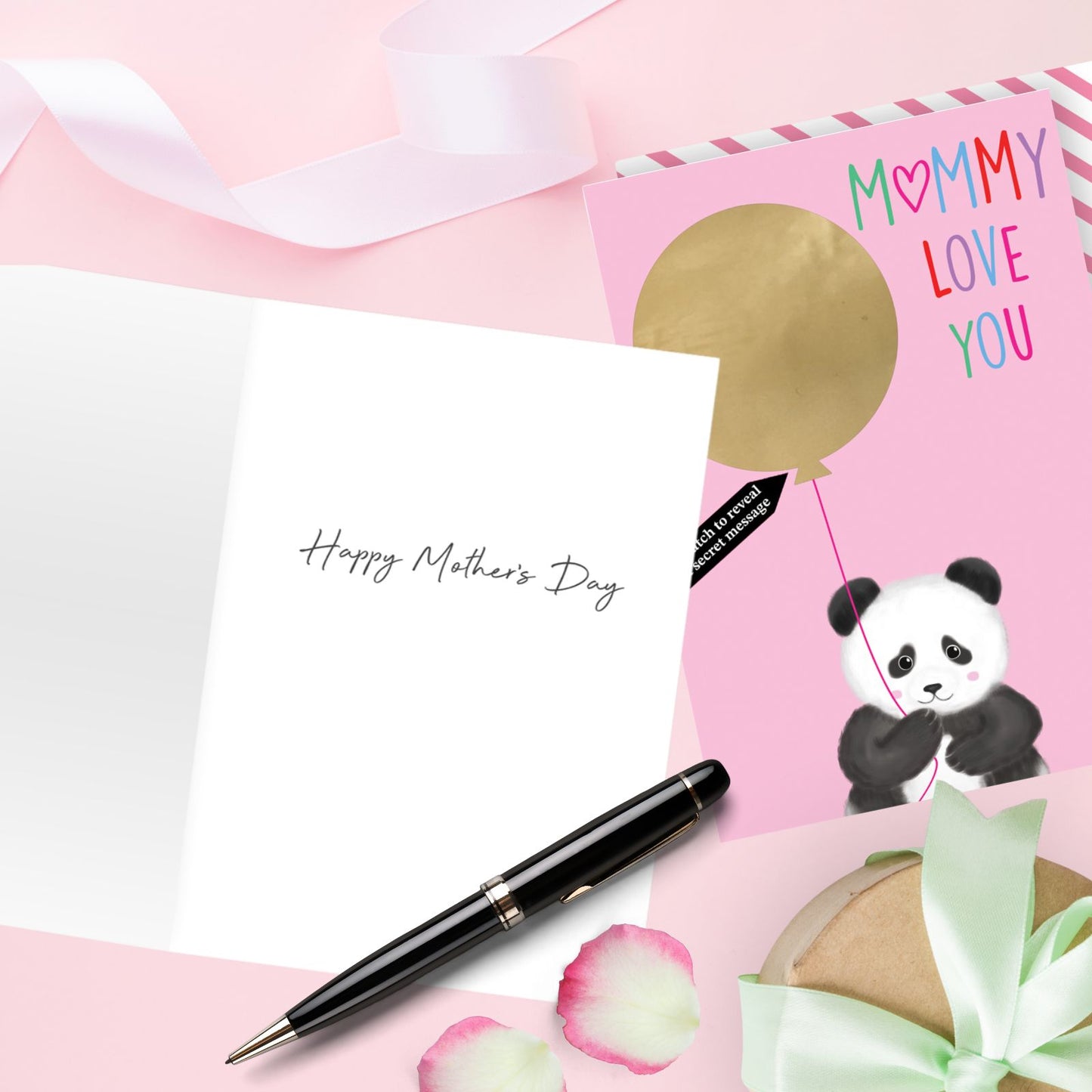 Mother's Day Greeting Card For Mummy Panda Scratch-To-Reveal Secret Message Card