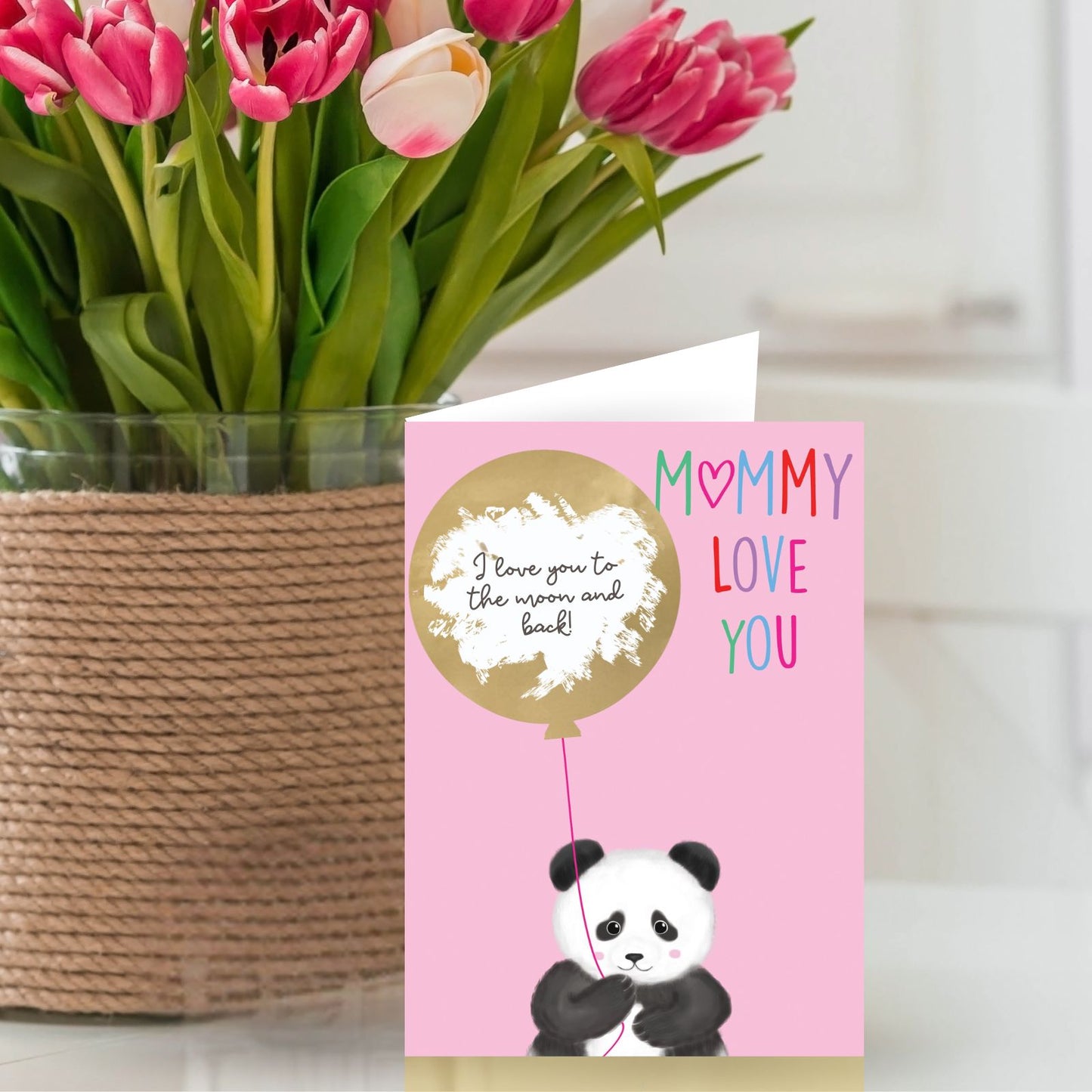 Mother's Day Greeting Card For Mummy Panda Scratch-To-Reveal Secret Message Card