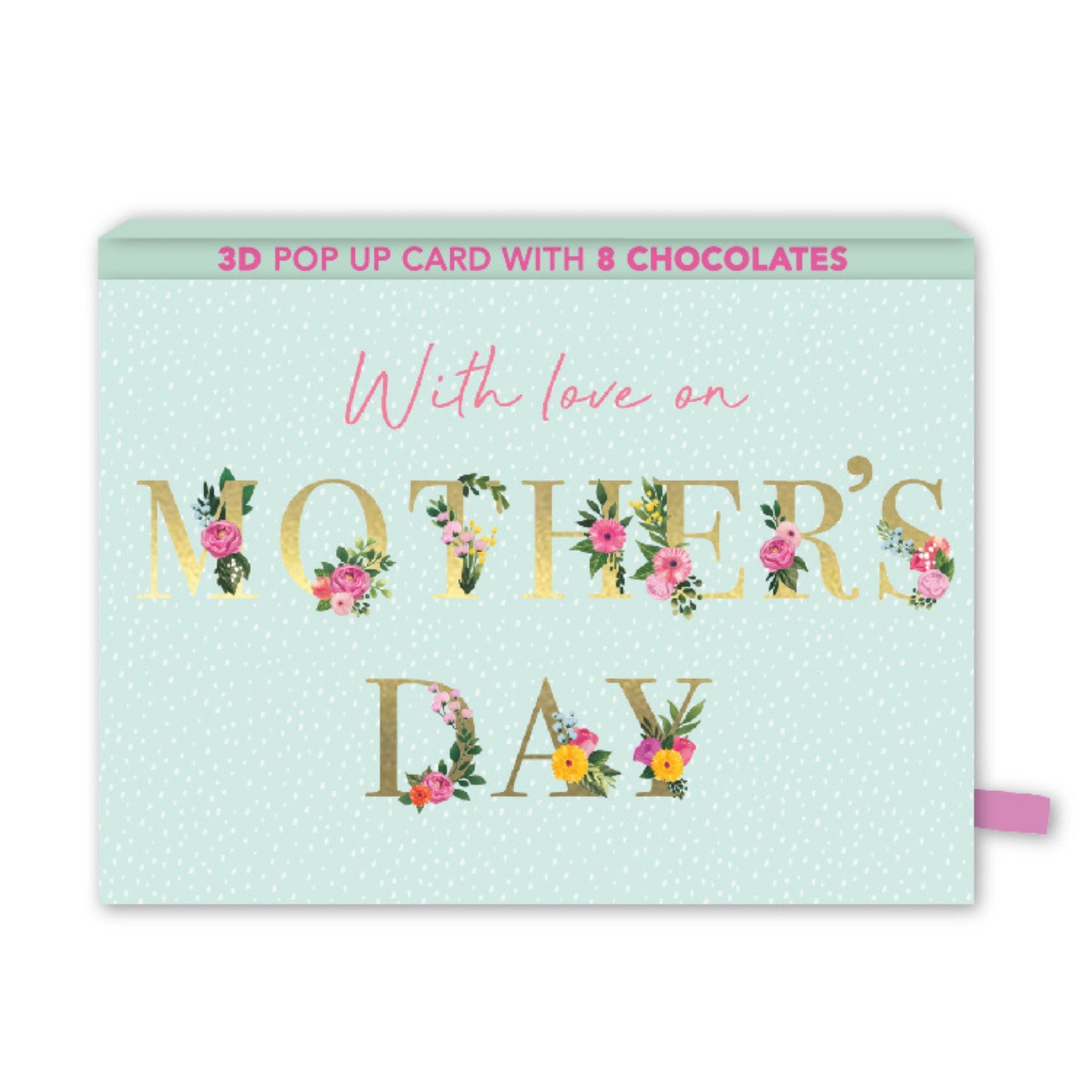 Pop Up Card & Chocolate Gift Box Surprise Floral Treats Mother's Day Card & Gift