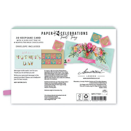 Pop Up Card & Chocolate Gift Box Surprise Floral Treats Mother's Day Card & Gift