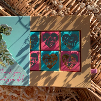 Pop Up Card & Chocolate Gift Box Surprise Floral Treats Mother's Day Card & Gift