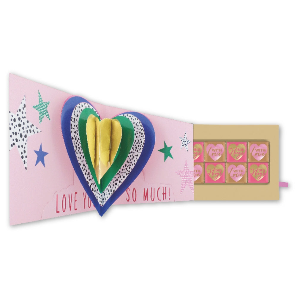 Pop Up Card & Chocolate Gift Box Love You Mum Mother's Day Card & Gift