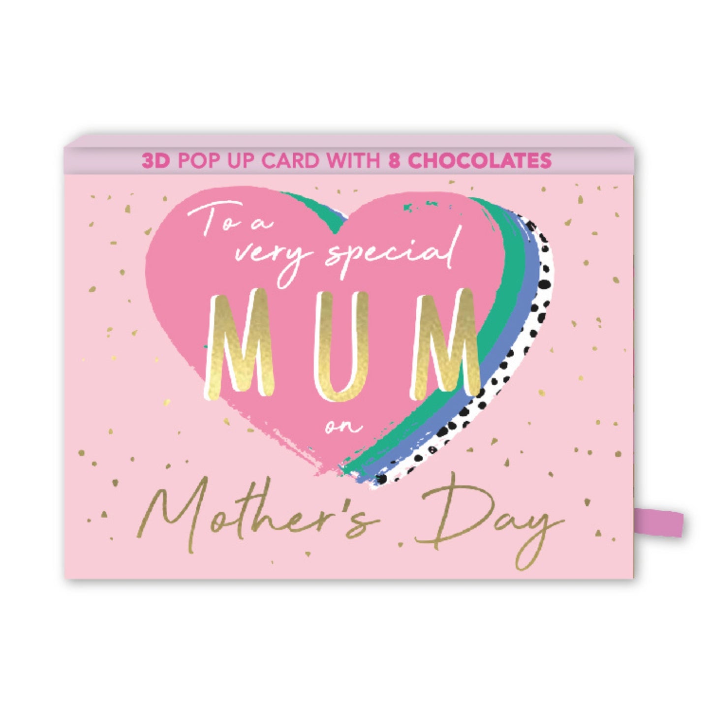 Pop Up Card & Chocolate Gift Box Love You Mum Mother's Day Card & Gift
