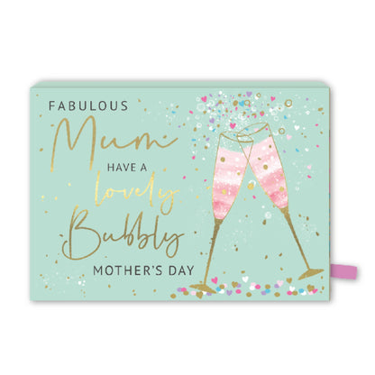 Pop Up Card & Chocolate Gift Box Lovely Bubbly Mum Mother's Day Card & Gift