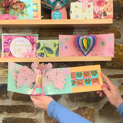 Pop Up Card & Chocolate Gift Box Lovely Bubbly Mum Mother's Day Card & Gift
