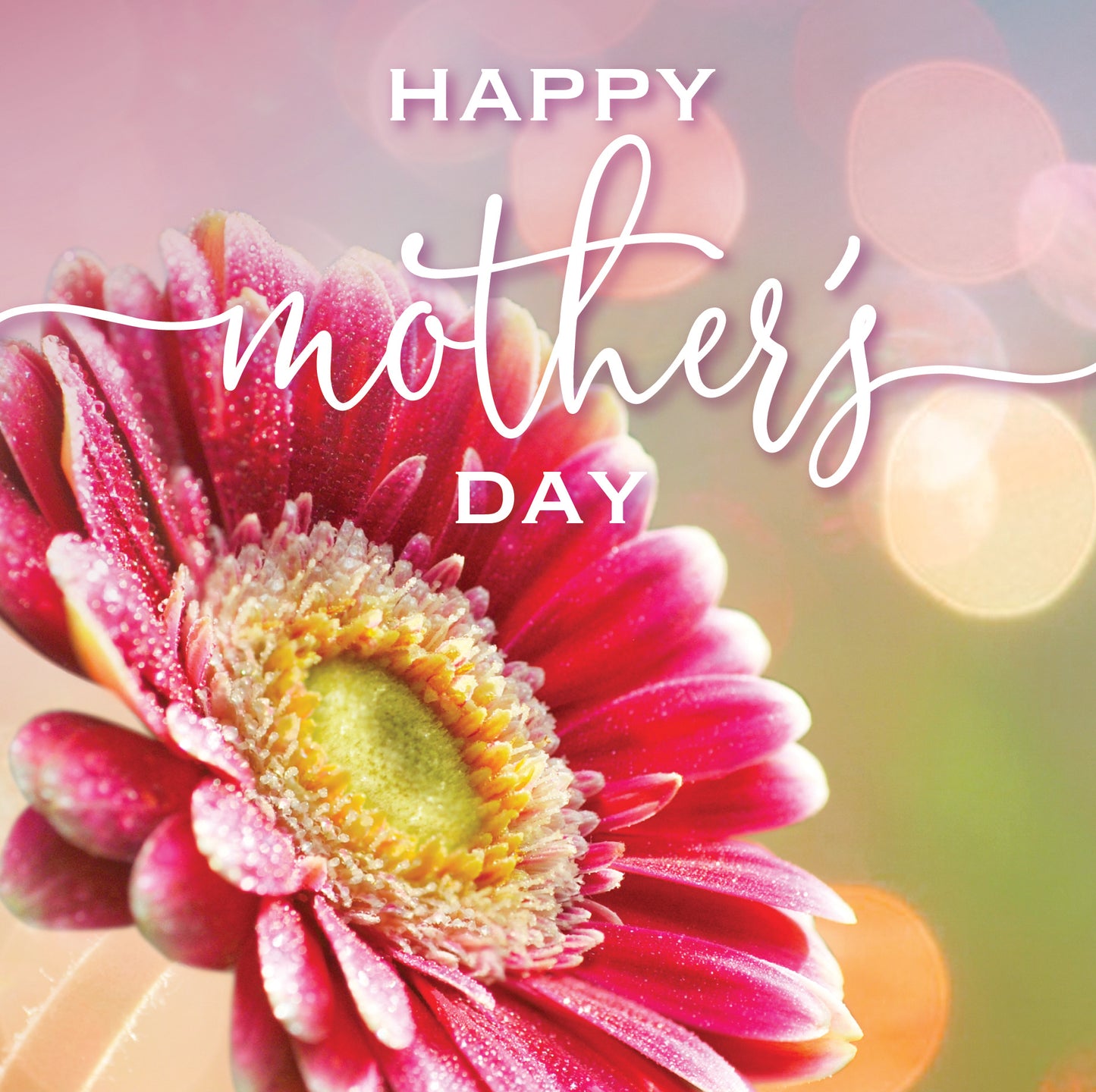 Pink Flower Happy Mother's Day Card