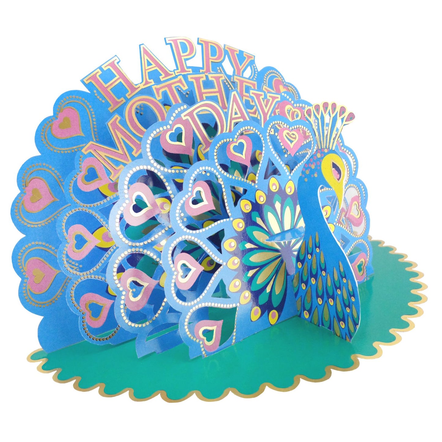 Paper Scapes Mother's Day Card 3D Pop Up Peacock Happy Mother's Day Scene