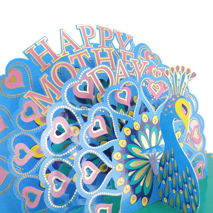 Paper Scapes Mother's Day Card 3D Pop Up Peacock Happy Mother's Day Scene