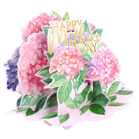 Paper Scapes Mother's Day Card 3D Pop Up Hydrangeas Happy Mother's Day Scene